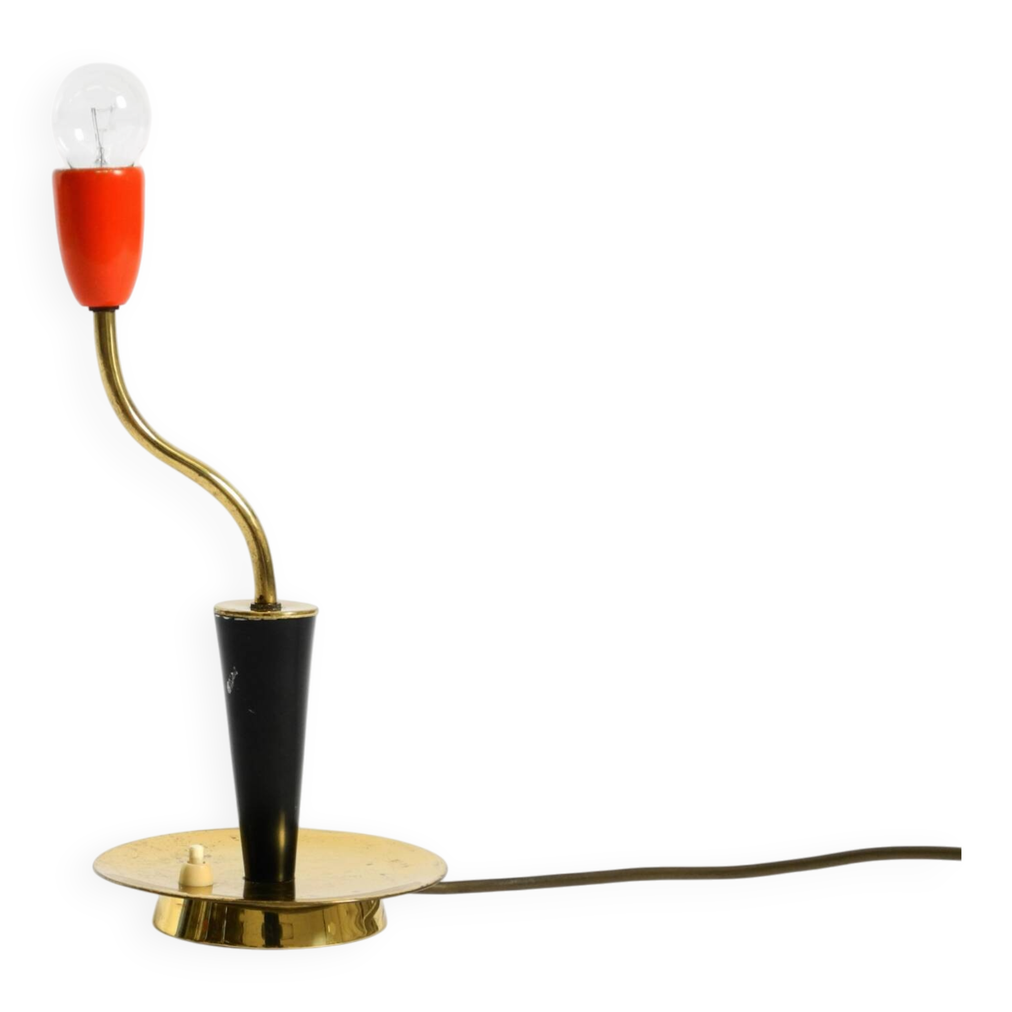 Beautiful original Mid Century Modern brass table lamp