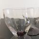 Set of 4 Art Deco wine glasses in purple-footed crystal, 1930