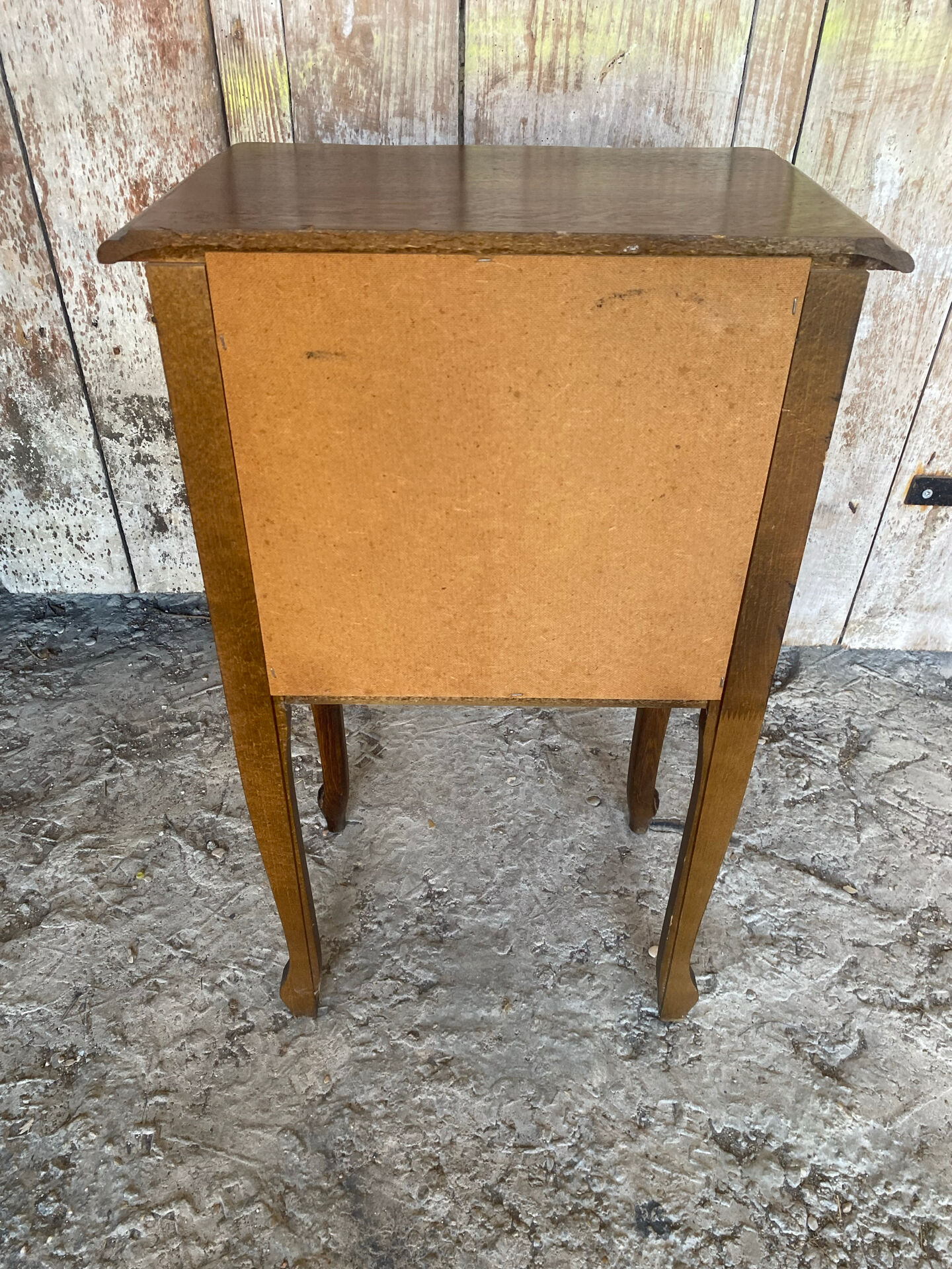 Antique nightstand louis xv style wood drawer + vintage case