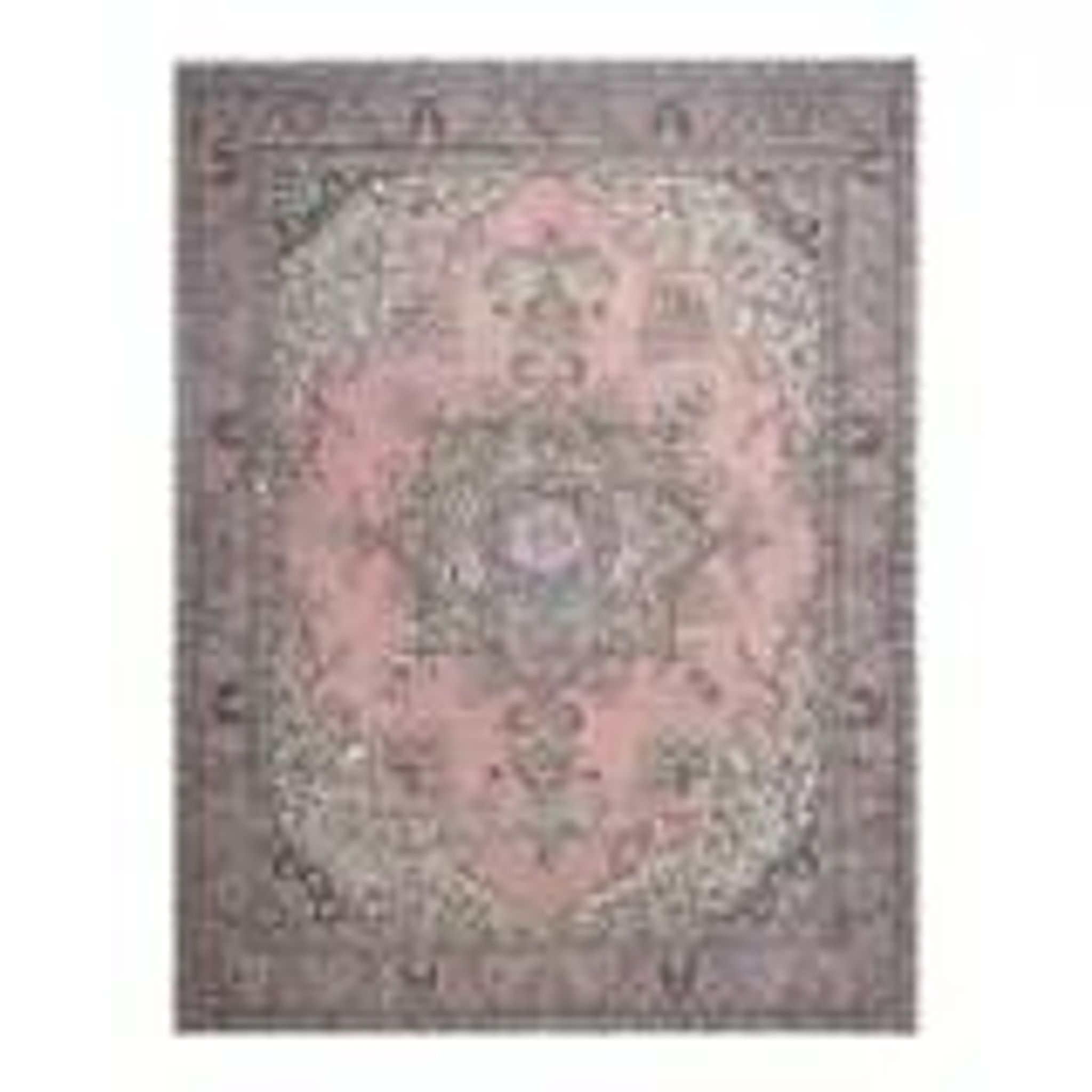 1970s Vintage Persian Handmade Wool Cotton Pink Oversized Rug 297x390