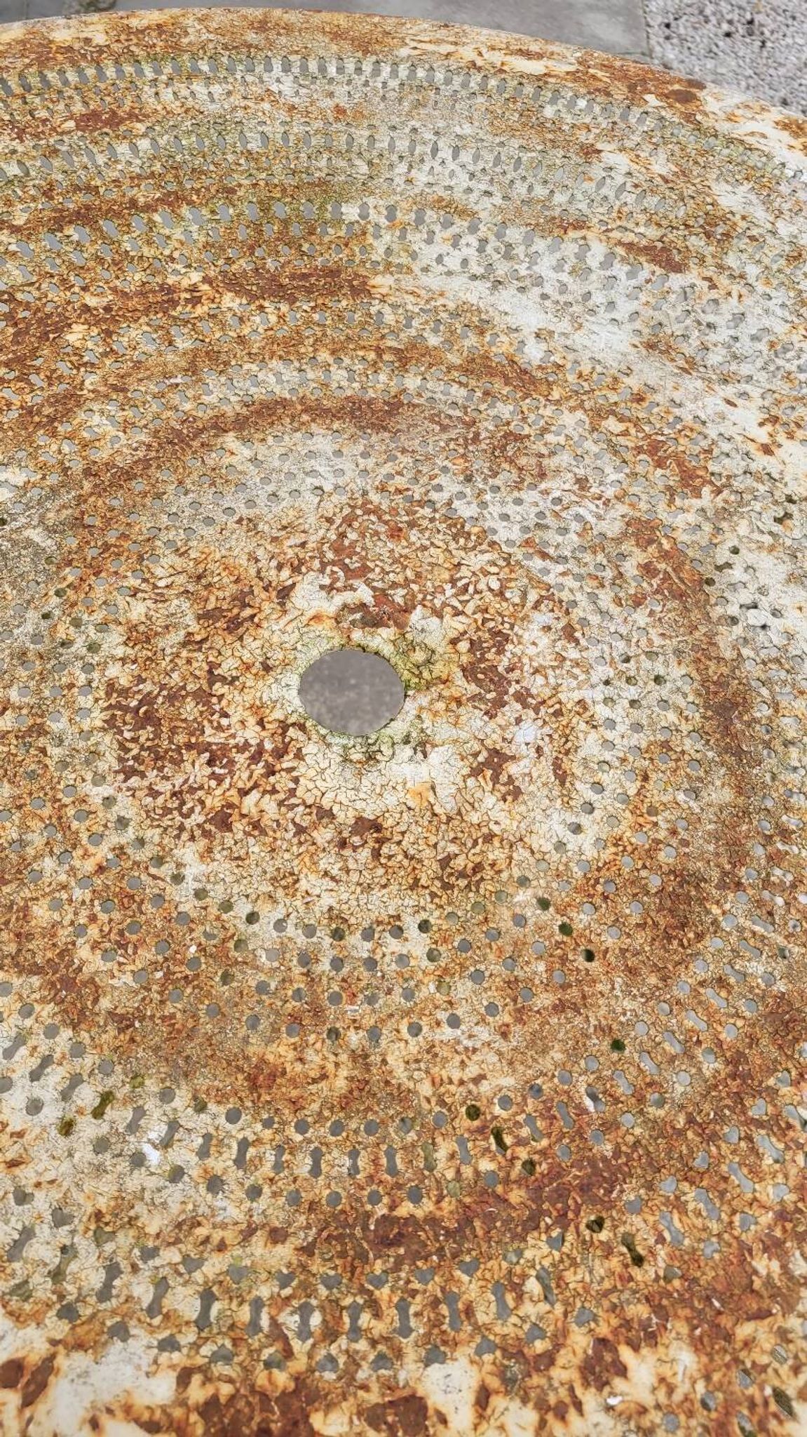 Round Wrought Iron Garden Table 1900s