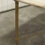Table basse en marbre et piétement en laiton hauteur 46 cm