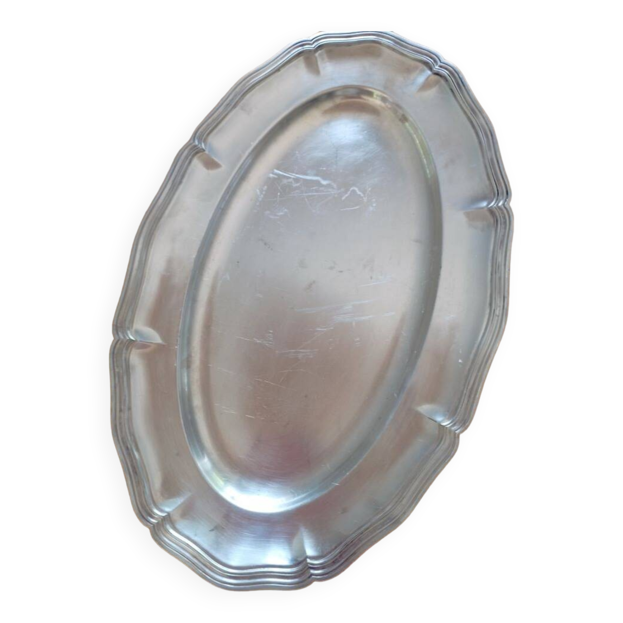 Christofle oval silver dish 41cm