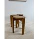 Set of three solid pine stools, 1970s.