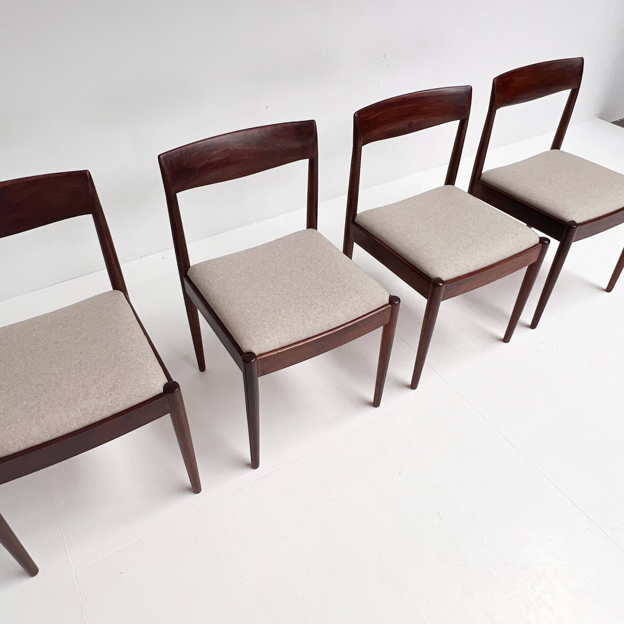 Set of 4 Mid Century Danish design chairs, 1960s