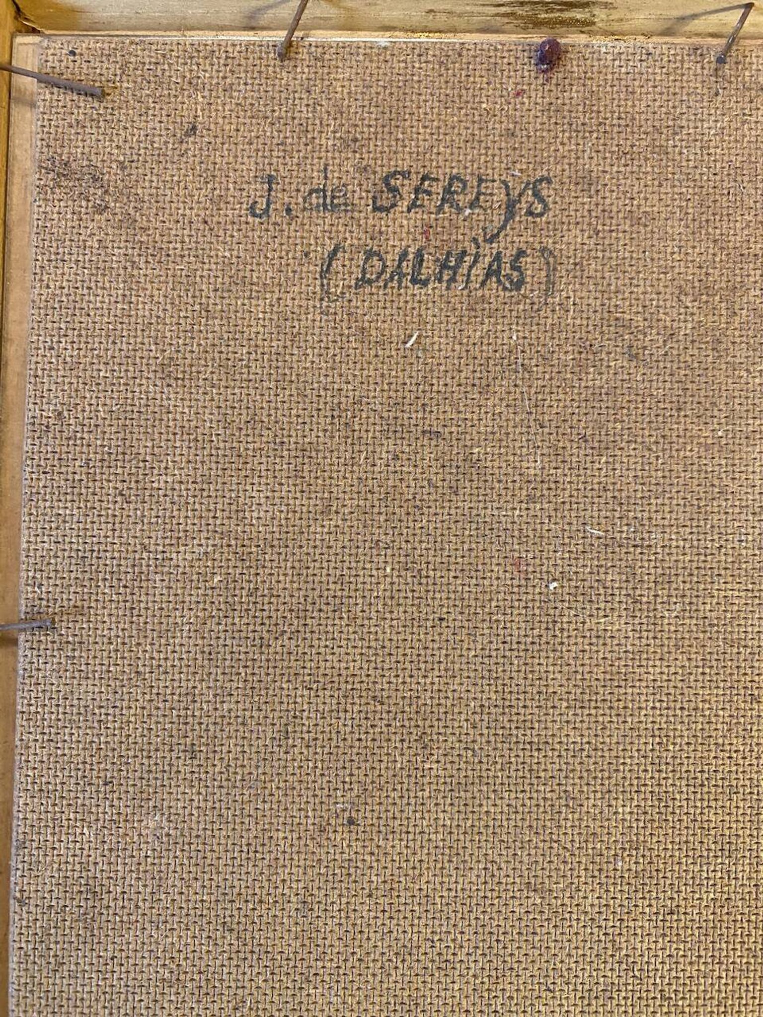 Still life with Dalhia signed J de Sereys, circa 1970.
