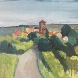 Landscape from 1981 signed Louise Claeysen