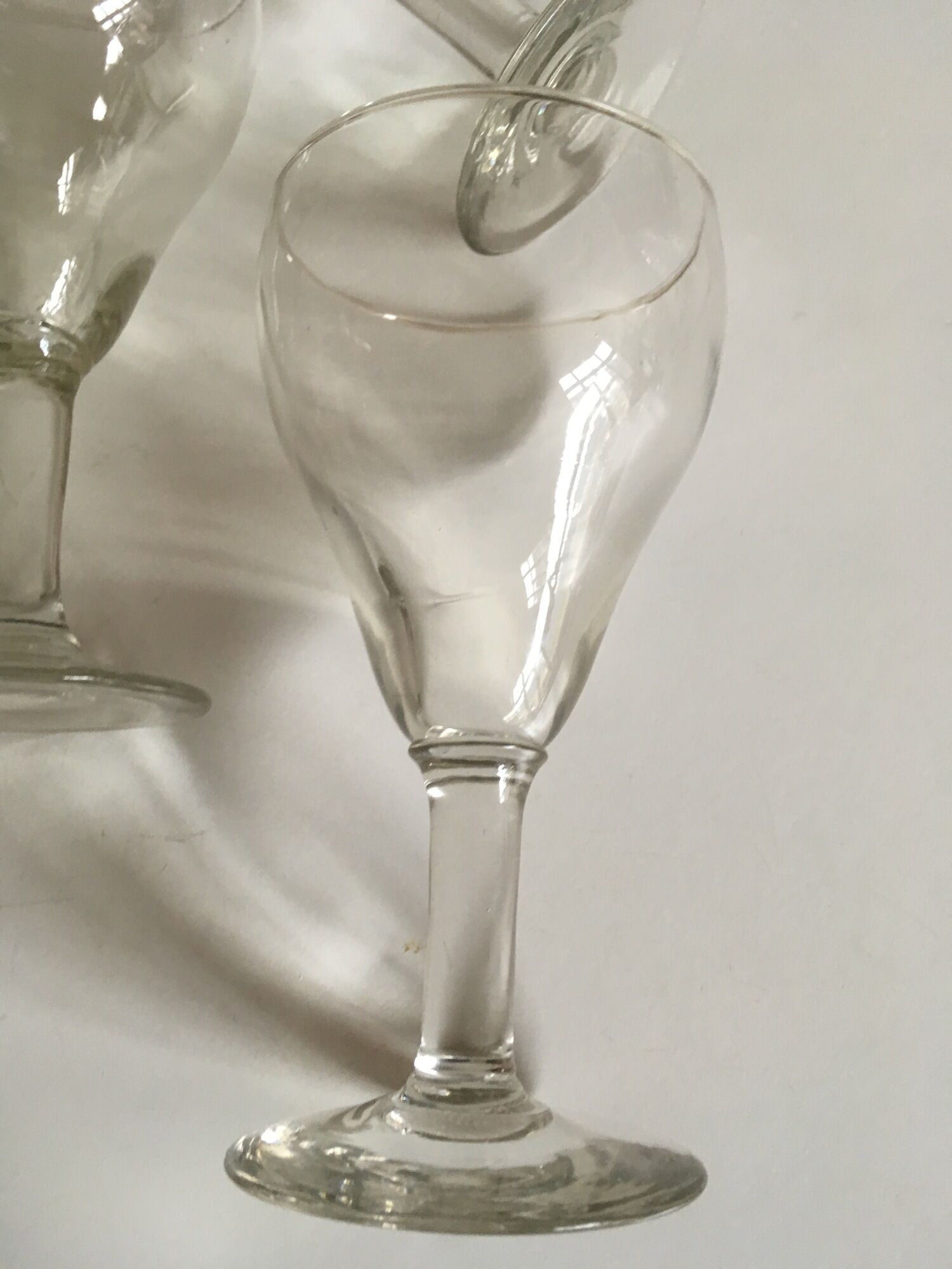 series of 6 walk glasses from bistro counter 50s