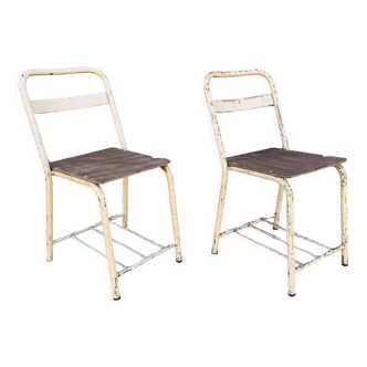 Paire de chaises d’internat