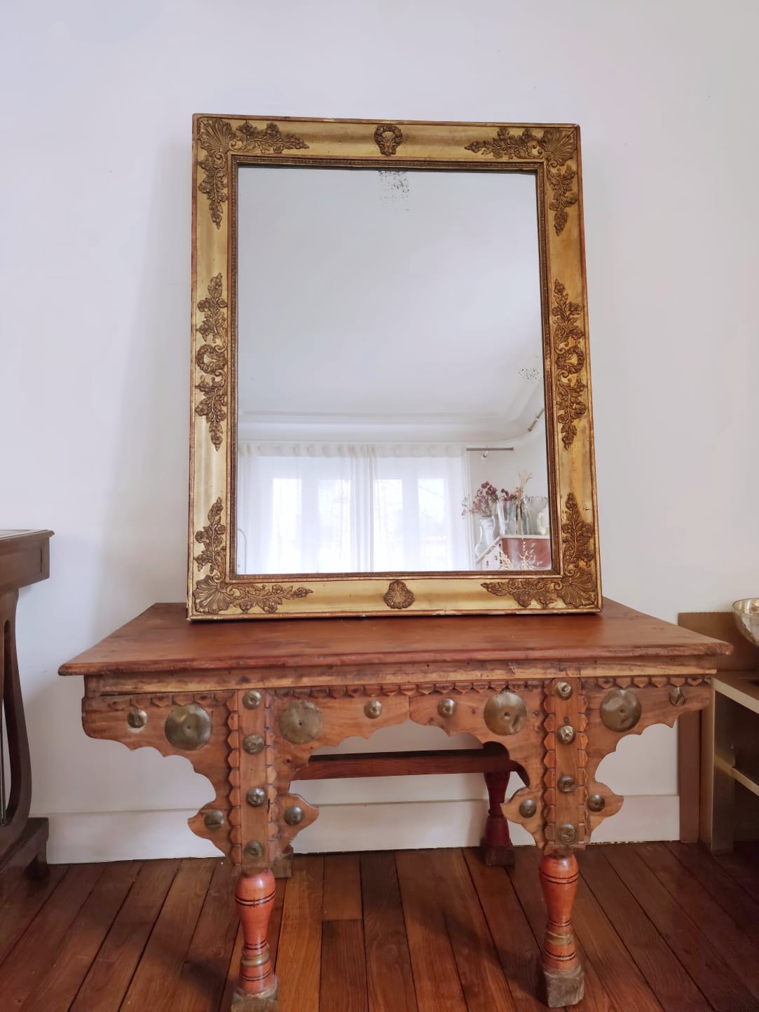 Miroir doré XIXe 78x99cm