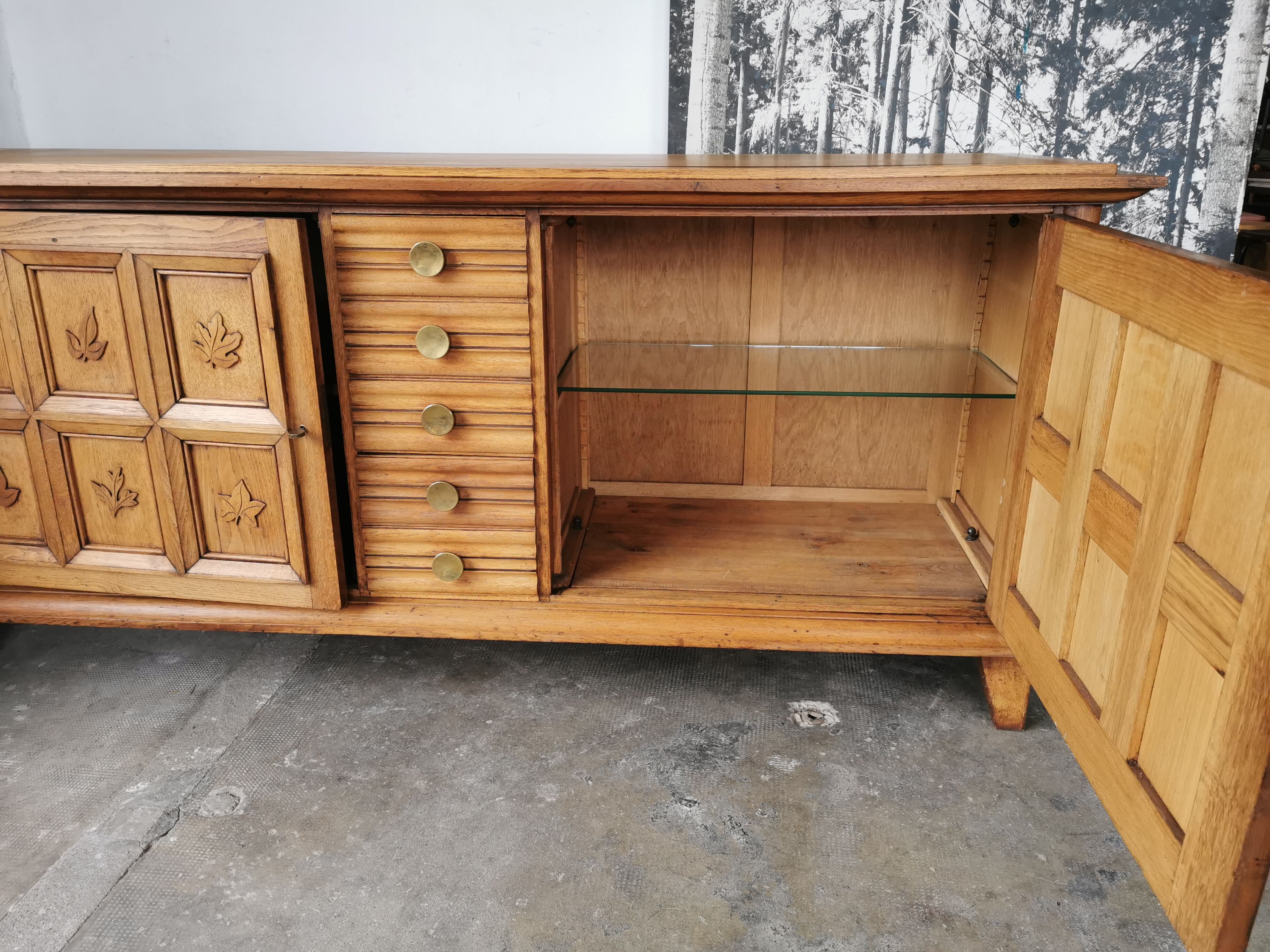 Solid oak sideboard from the 40s