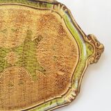 Vintage Italian carved wooden tray