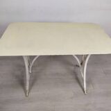 Table de jardin métal blanc
