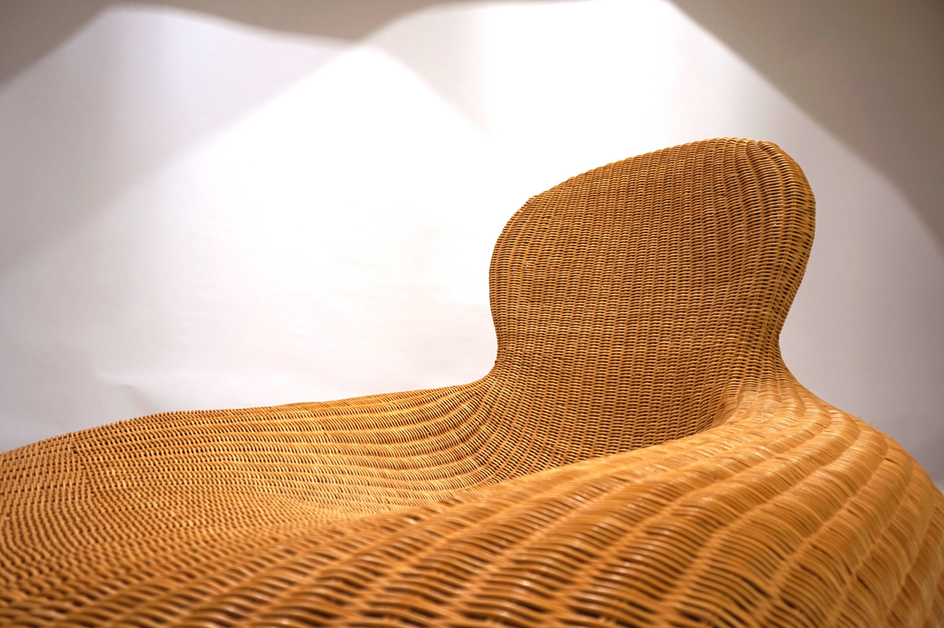 Fauteuil Storvik en rotin par Carl Öjerstam pour Ikea, 2001