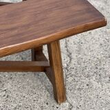 Pair of vintage solid wood benches from the 1960s.