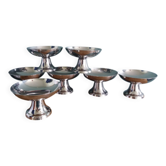 Guy Degrenne stainless steel ice cream bowls