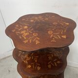 Silent servant with three inlaid trays, 19th century.