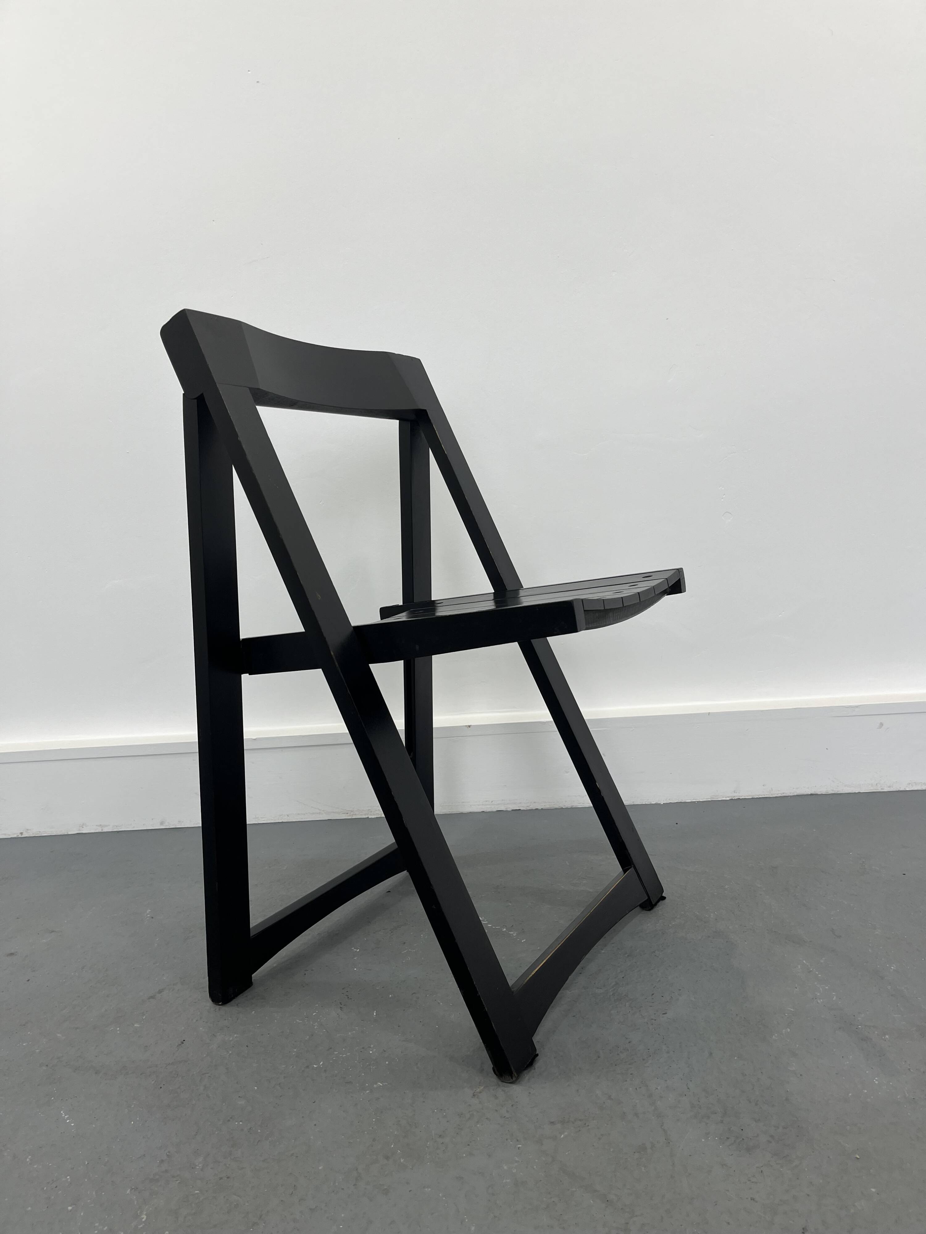 Chaise pliante en bois, années 1970
