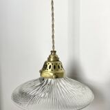 1950s glass pendant light