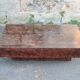 Table basse Loupe d'orme vintage 70
