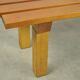 Vintage handmade robust slatted BENCH, Netherlands 1970s