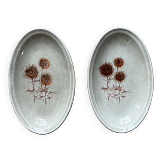 Ramekin dish Sarreguemines with thistle decoration