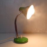Vintage green metal adjustable desk lamp
