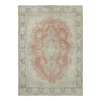 Tapis fait main oriental 1980s 290 cm x 401 cm beige laine