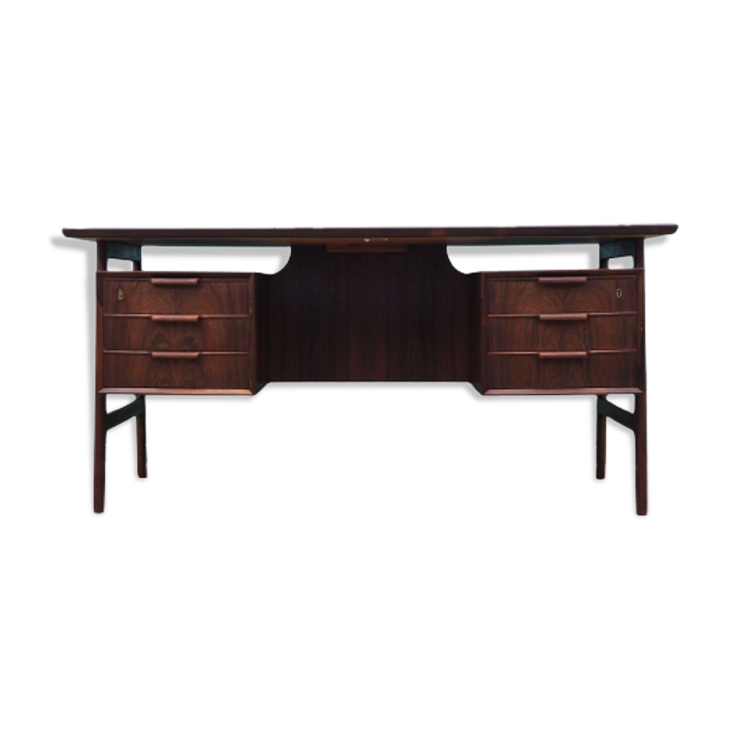 Rosewood desk, Danish design, 1970s, made by Omann Jun