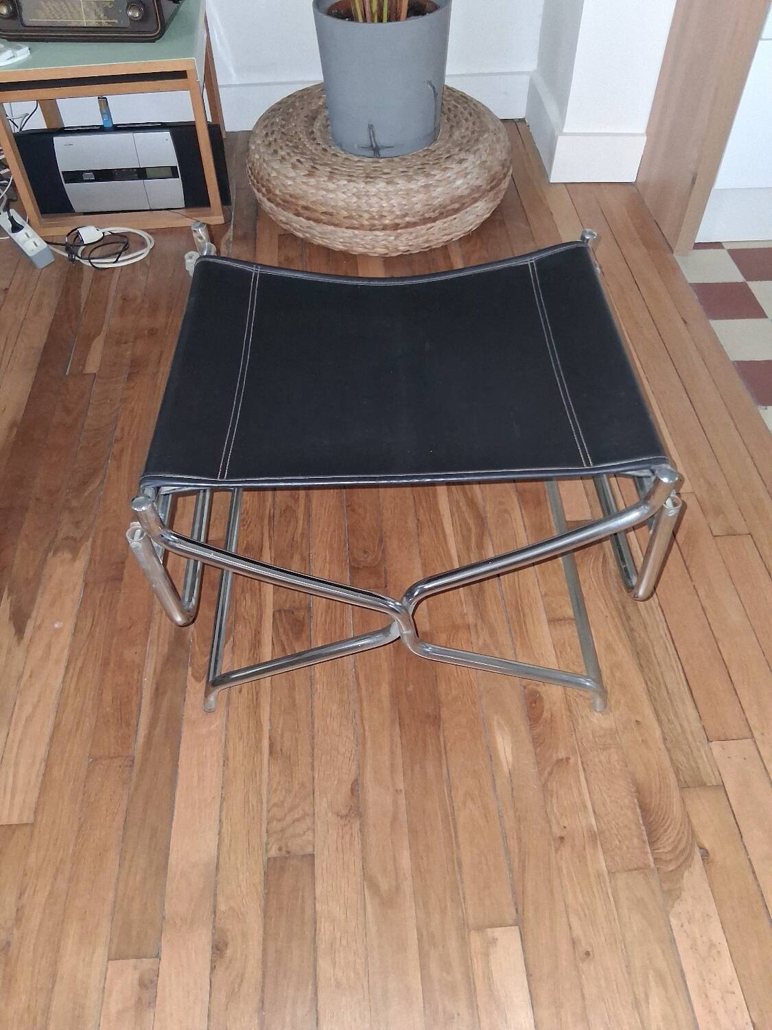 Chrome folding director's chair