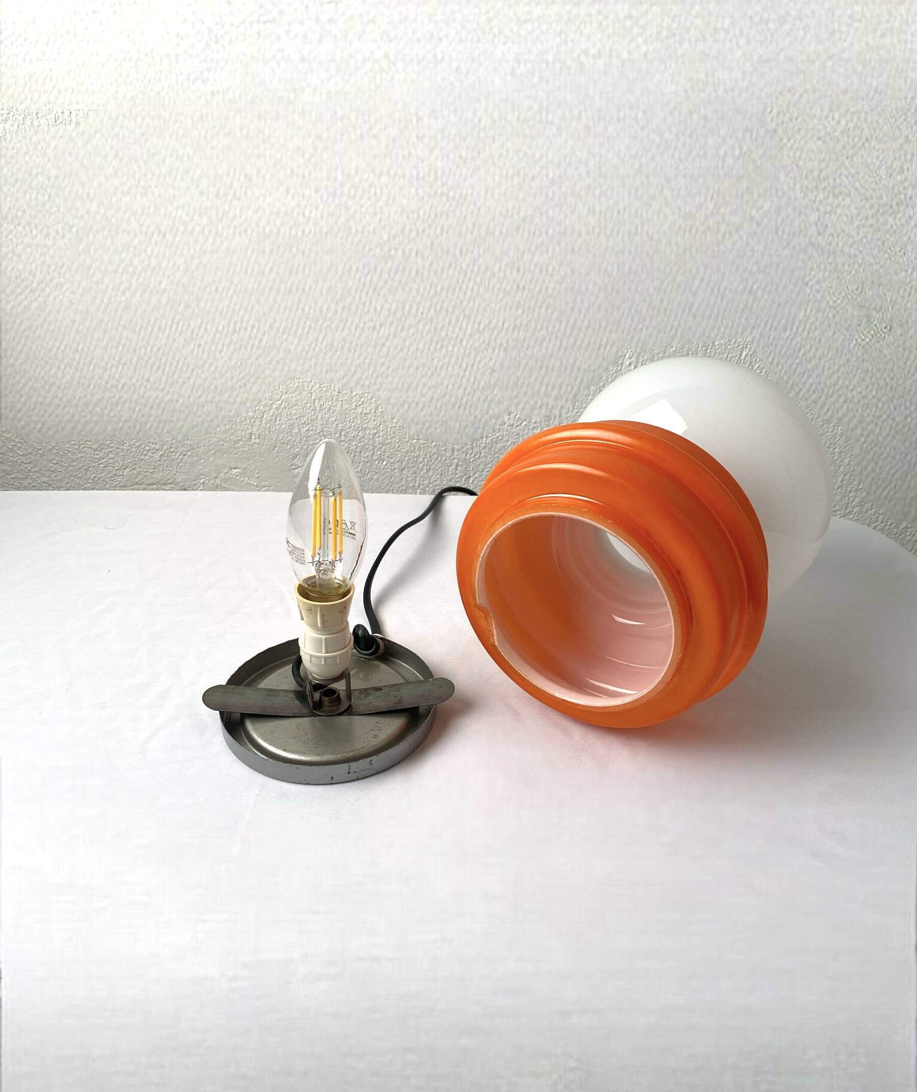 Table lamp, opaline, vintage 70s