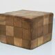 De Sede Patchwork Leather Cube Stool, Pouf, Ottoman, Switzerland, 1970s