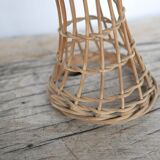 Vintage rattan hat rack