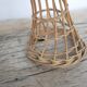 Vintage rattan hat rack