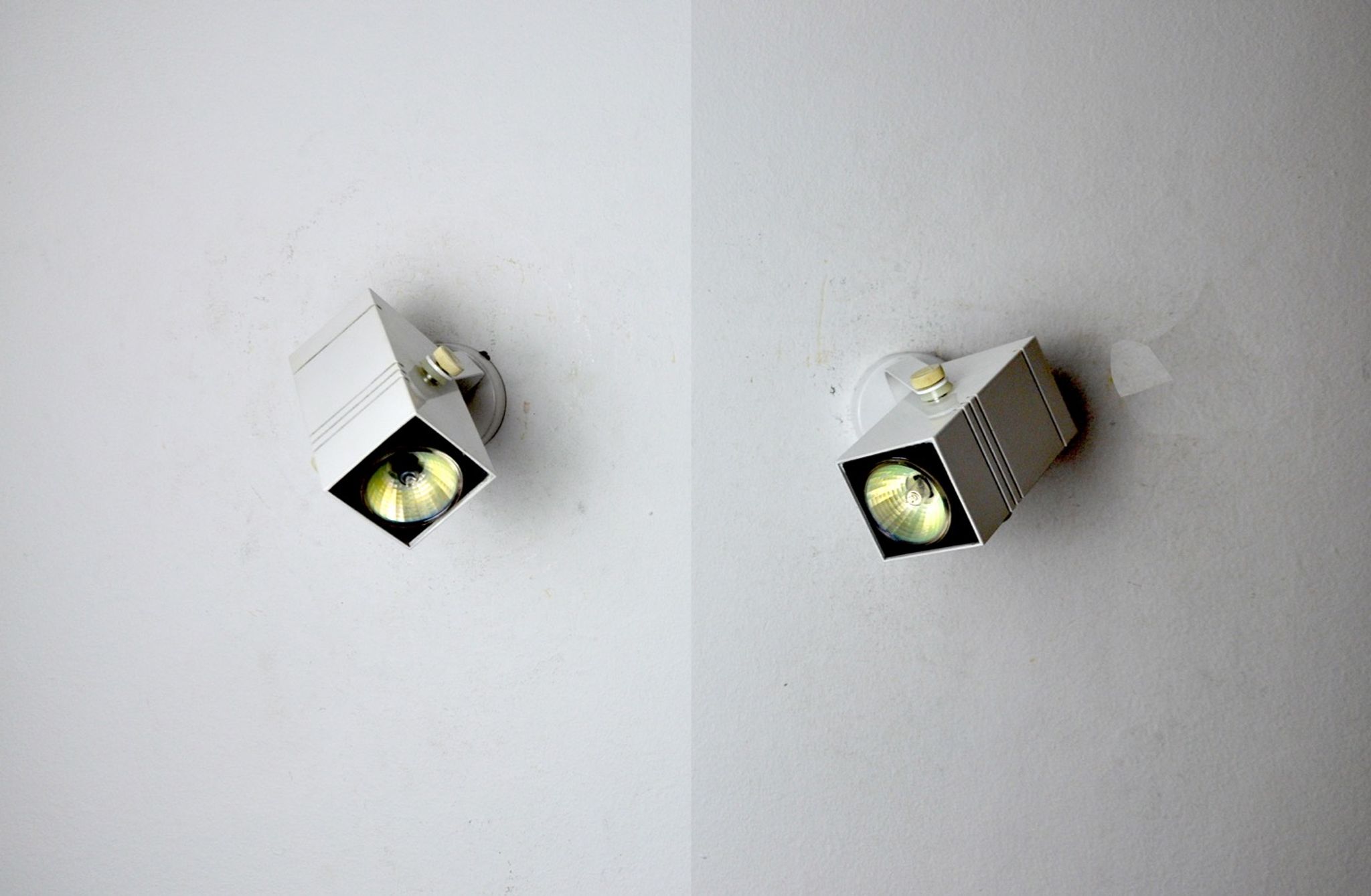 Pair of adjustable Fase wall lamps, Spain, 1980