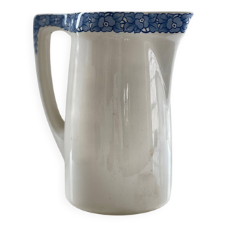 Villeroy & Boch earthenware jug - Blue floral decoration "Saar-Basin"