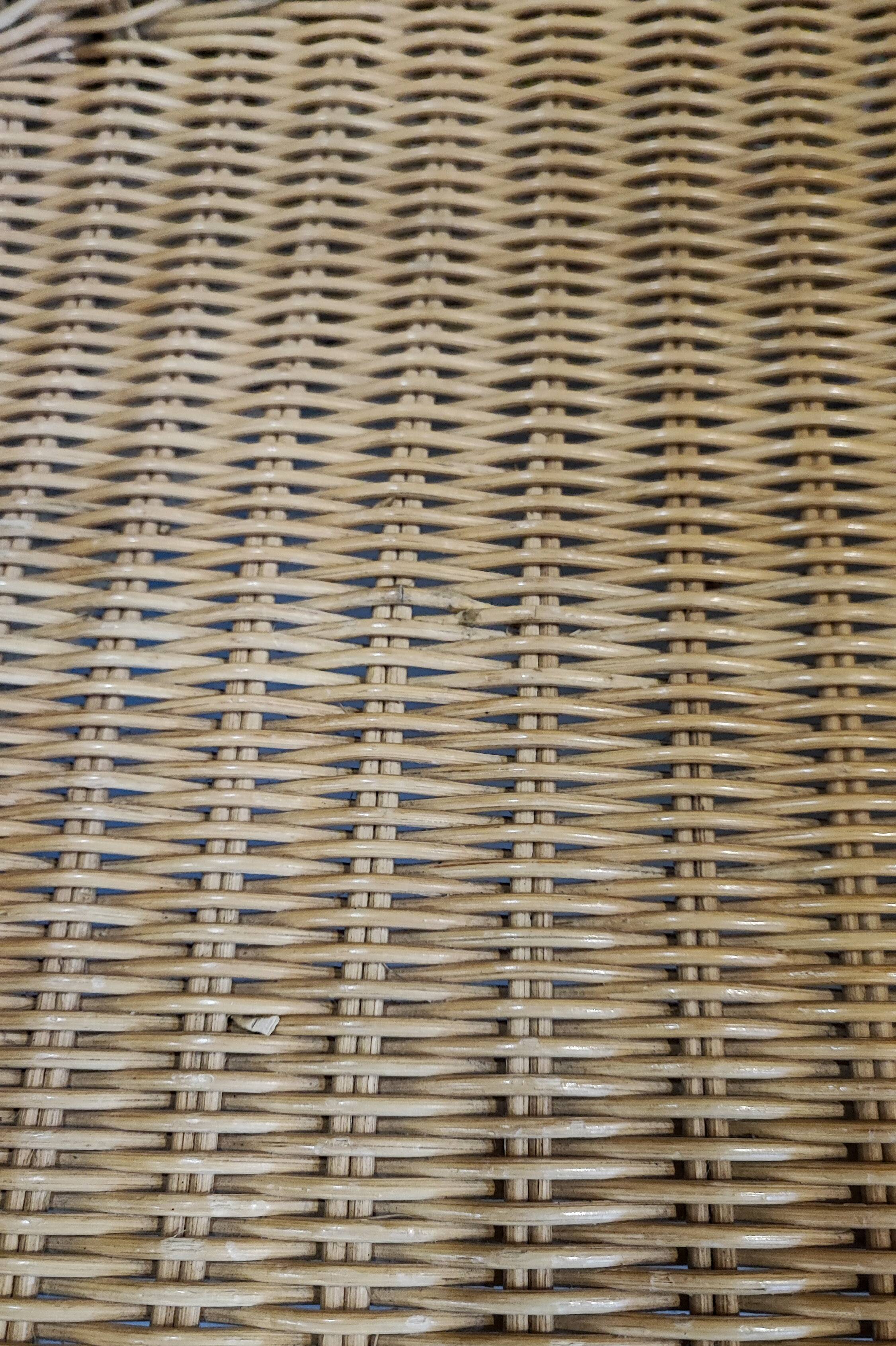 Vintage Driade King Tubby Rattan Armchairs by Miki Astori