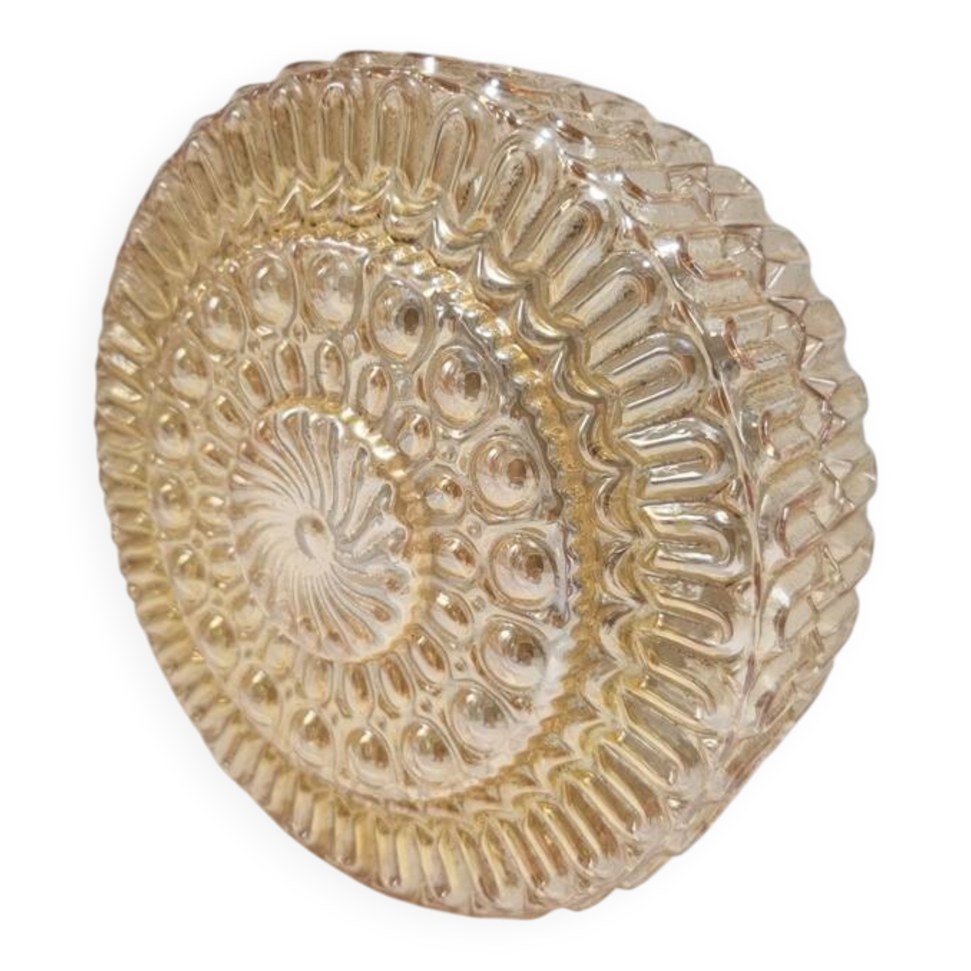 Iridescent glass ceiling light