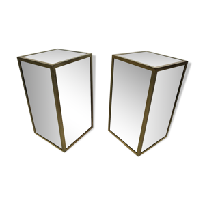 paire de tables années - verre
