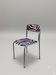 Vintage tubular chair in chrome and zebra fabric, 1970s