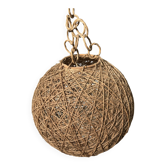 Hemp and rattan ball pendant lampshade