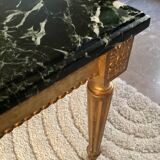 Table basse plateau en marbre vert