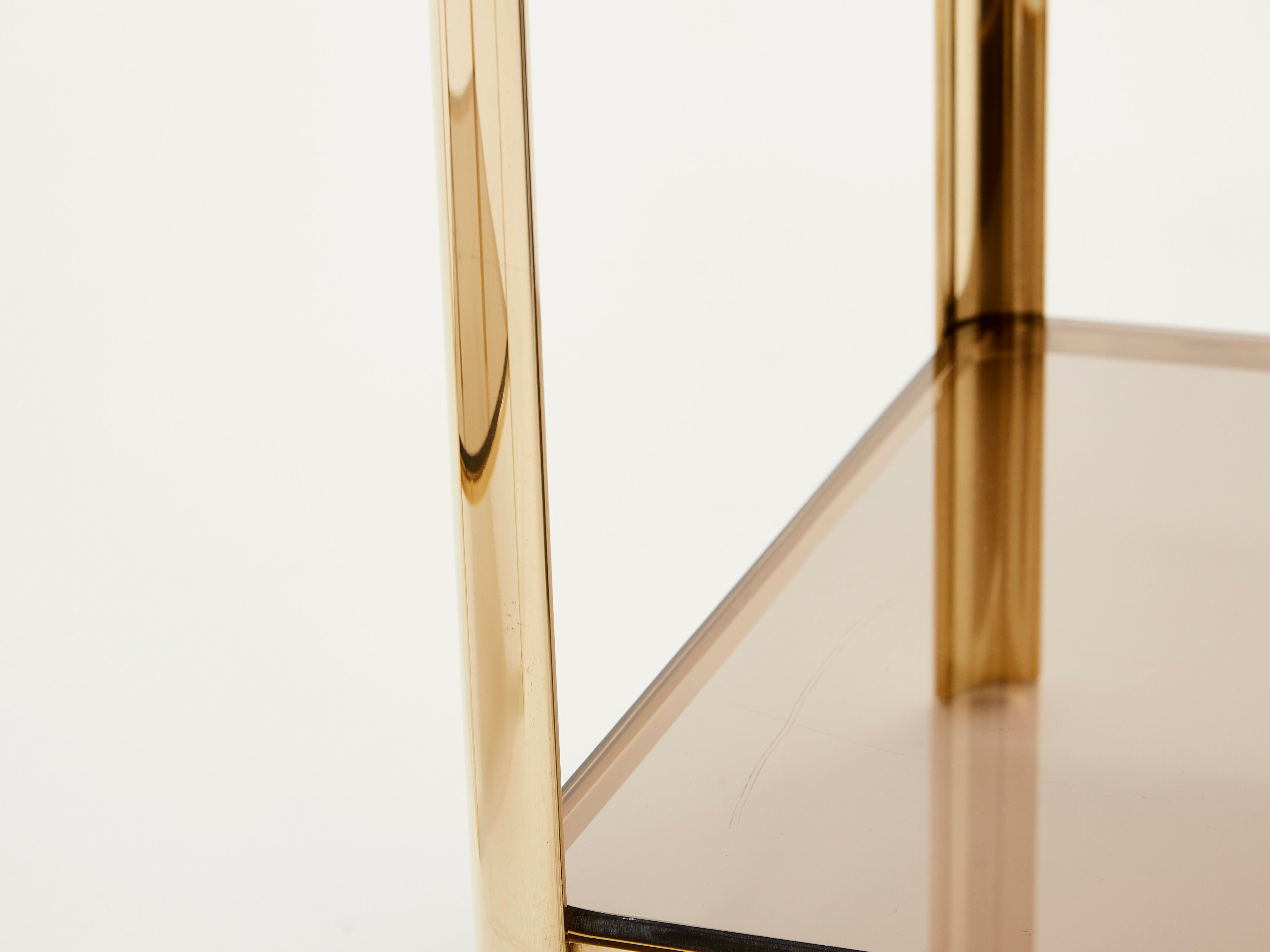 Pair of tables ends of bronze sofa 60s