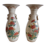 Pair of Japanese Satsuma vases from the Meiji period