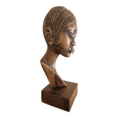 Bust of an African woman in precious wood