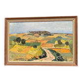Swedish Oil on Panel “Landscape” by Tage Gavik, Signed, Vintage & Framed