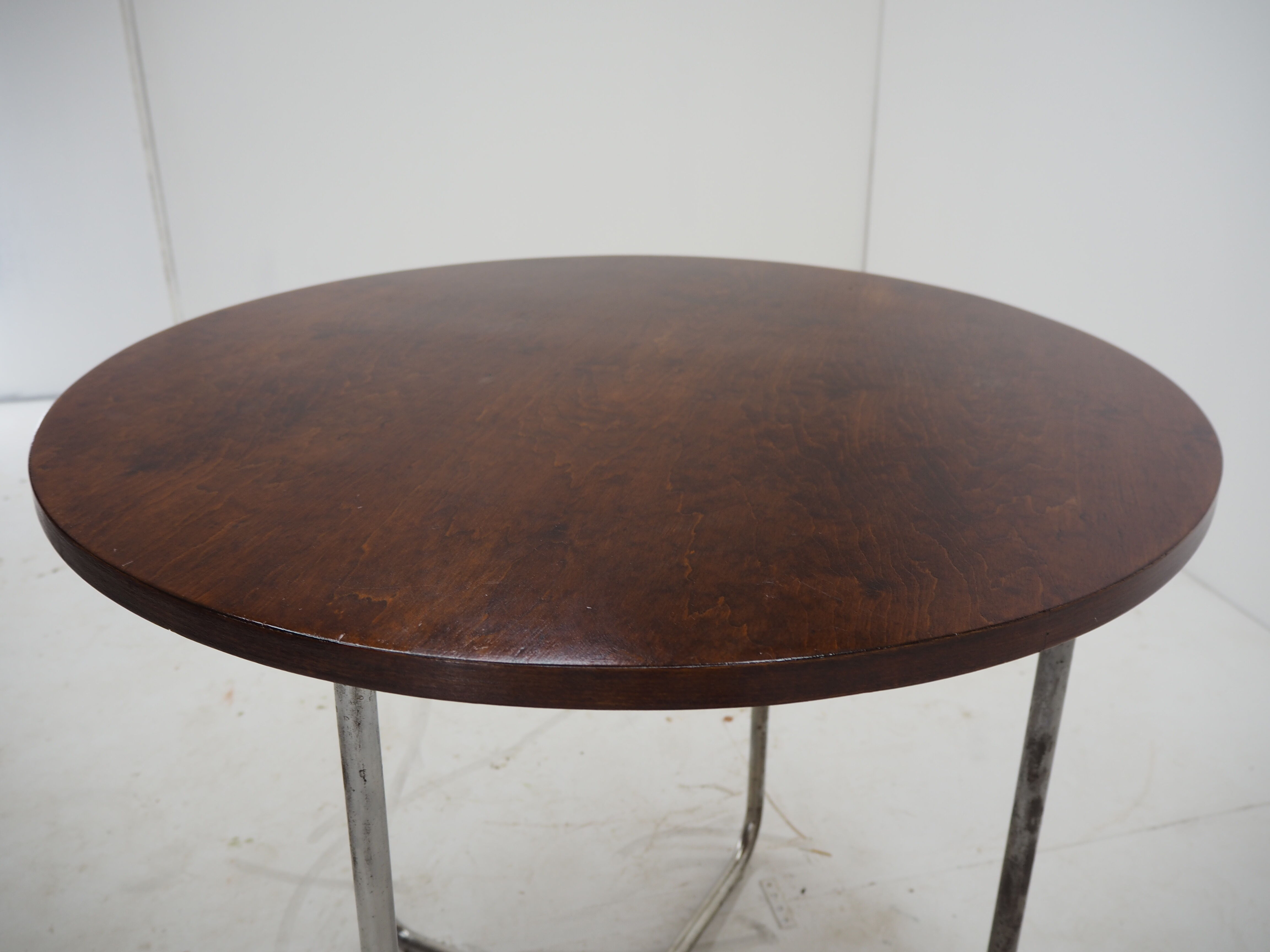 1940s Bauhaus Chrome Dining Table by Robert Slezak