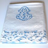 Embroidered sheet Richelieu Art Deco