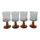 Verres à pied ambrés