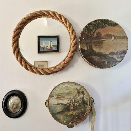 33cm round rope mirror